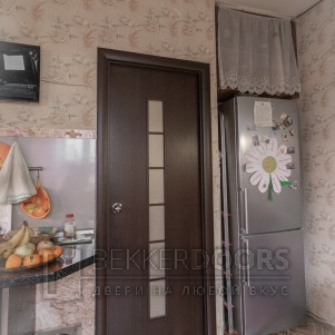Дверь 4с2 ПО  в цвете Венге ст.(бел. матовое)